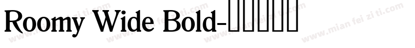 Roomy Wide Bold字体转换